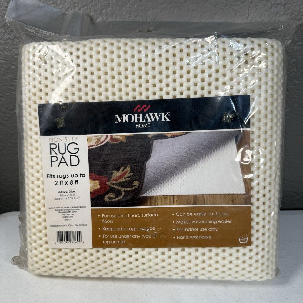Mohawk Home Non Slip Strong Hold Firm Grip Area Rug Pad  2'x8'